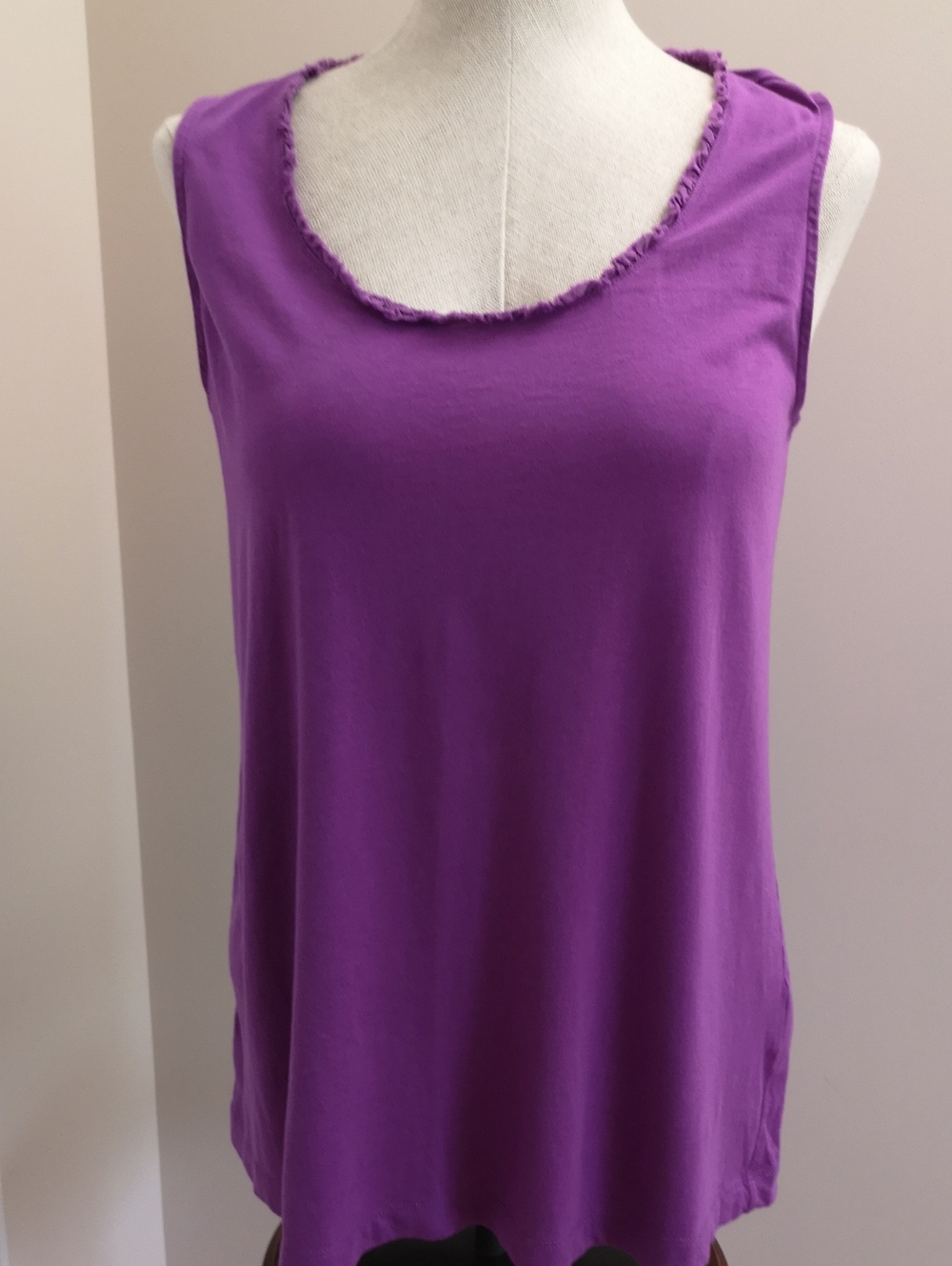 Lands' End Purple Sleeveless Scoop Neck Tank Size S (6-8)